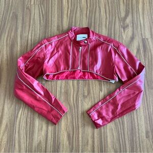 Fashion Nova Red Jacket with White Accents